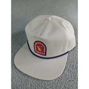 Poncho Hat Made For The Outdoors Redfish Fishing Logo Snapback Beige Cap Rope